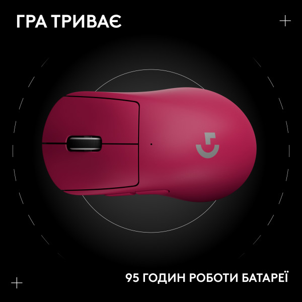 Фото - Миша бездротова ігрова Logitech G Pro X Superlight 2 DEX LightSpeed Pink (910-007373)