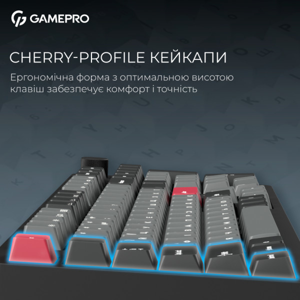 Фото - Клавіатура бездротова ігрова GamePro Asgard Drakkar Keychron Super Black (MK305BK)