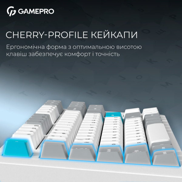 Фото - Клавіатура бездротова ігрова GamePro Asgard Ragnar Keychron Super White (MK285WH)