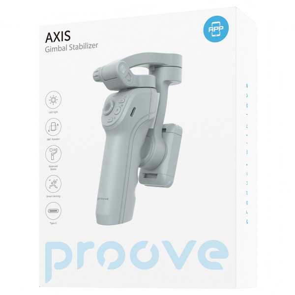 Фото - Трёхосевой ручной стабилизационный подвес Proove Axis Gimbal Stabilizer Gray (MPAX00010001)