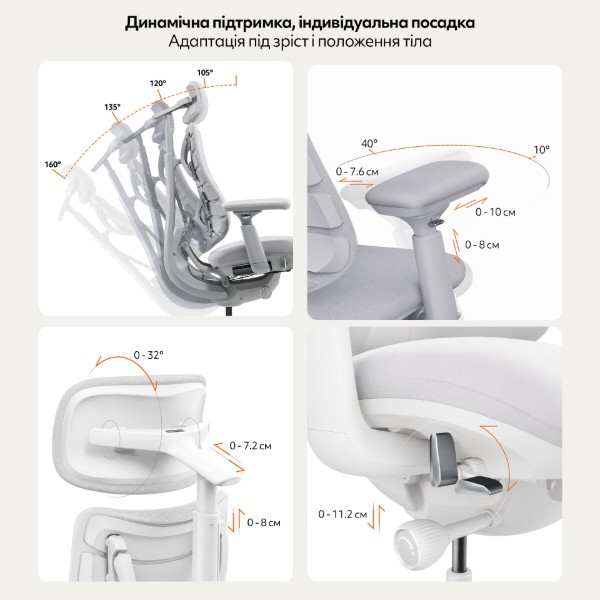 Фото - Крісло офісне LiberNovo Omni Space Gray 48 см (CP-GW-0000015-00-00)