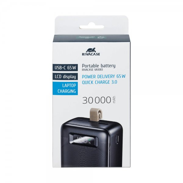 Фото - Батарея мобильная RIVACASE RIVAPOWER 30000 mA Black (VA1083)
