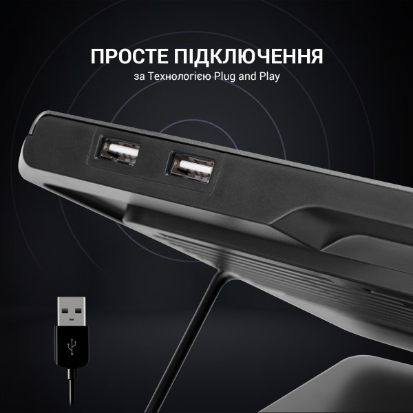 Фото - Підставка під ноутбук охолоджуюча GamePro CP1540 RGB
