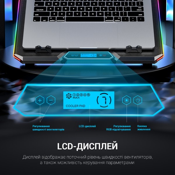 Фото - Підставка під ноутбук охолоджуюча GamePro CP890 Black
