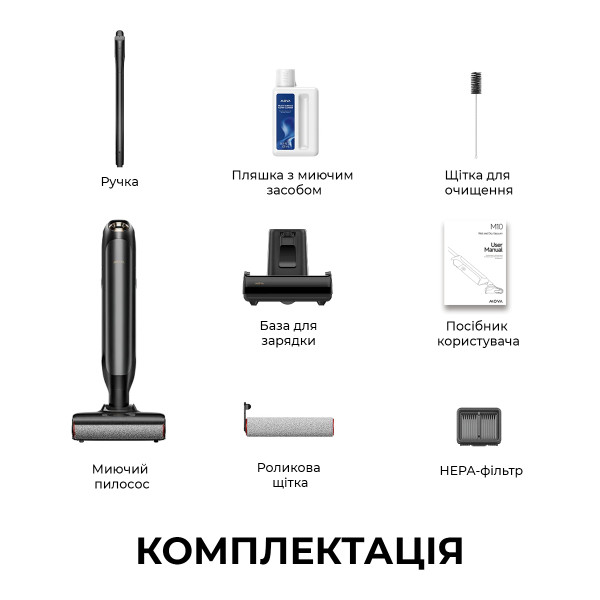 Фото - Пилосос ручний миючий Mova M10 Black (HMH15A)