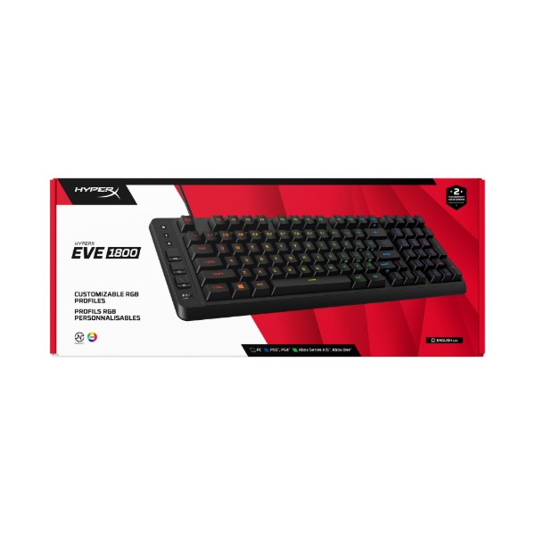 Фото - Клавиатура проводная игровая HyperX Eve 1800 USB Black (B7JE0AA)