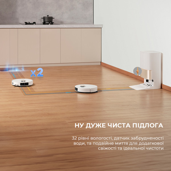 Фото - Робот-пылесос моющий Dreame X40 Ultra White