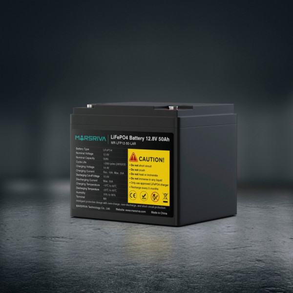 Фото - Акумулятор для ДБЖ Marsriva LiFePO4, 12,8 V/50Ah (MR-LFP12-50-LAR)
