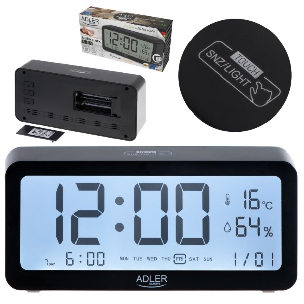 Фото - Термогигрометр Adler AD 1195 Black