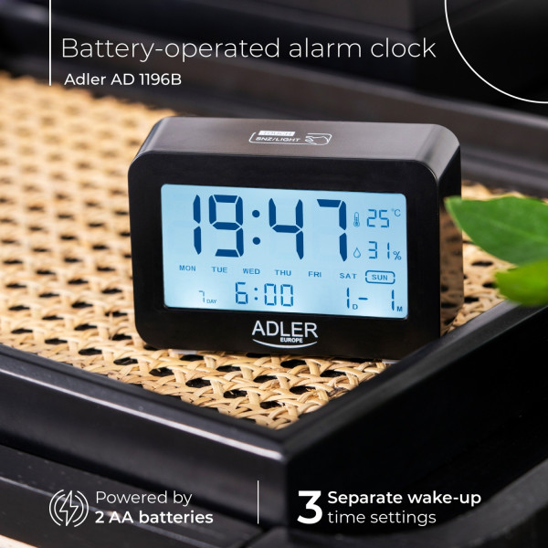 Фото - Термогігрометр Adler AD 1196 Black