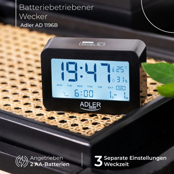Фото - Термогігрометр Adler AD 1196 Black