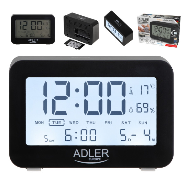 Фото - Термогігрометр Adler AD 1196 Black
