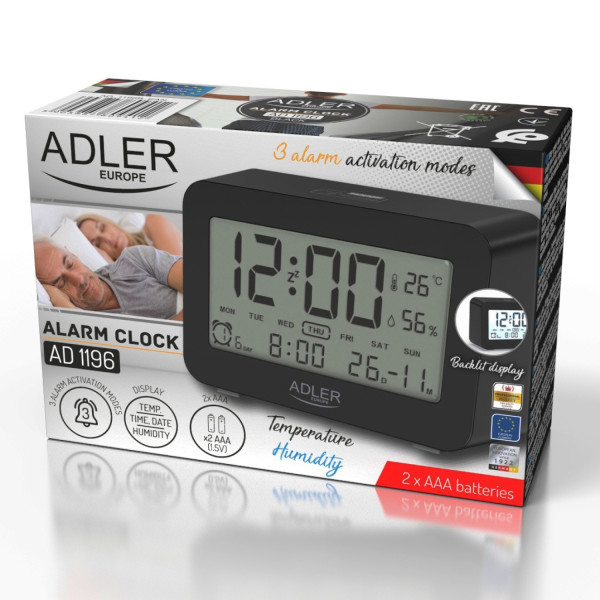 Фото - Термогігрометр Adler AD 1196 Black