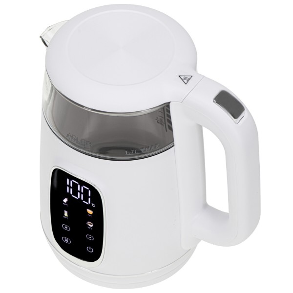 Фото - Электрический чайник Adler AD 1305 White Silver
