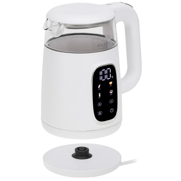 Фото - Электрический чайник Adler AD 1305 White Silver