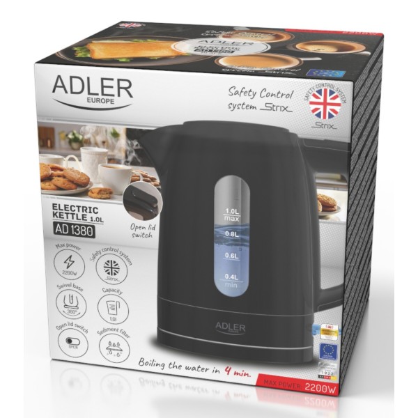 Фото - Электрический чайник Adler AD 1380 Black