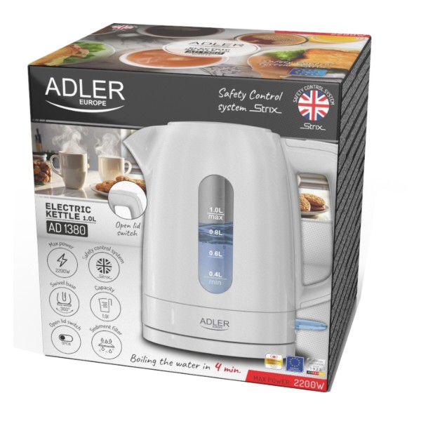 Фото - Электрический чайник Adler AD 1380 White