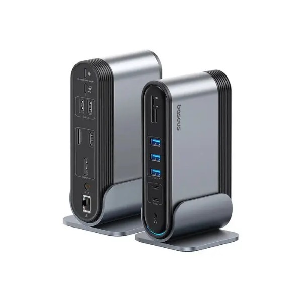 Фото - Хаб USB Baseus UnionJoy 17-Port Triple-Display Docking Station Space Grey (B00532304811-00)