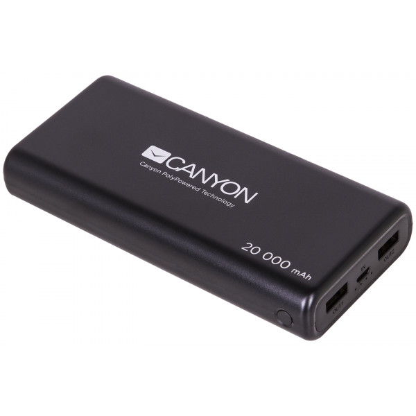 Фото - Батарея мобильная Canyon 20000mAh Smart IC Black (H2CNSCPBP20B/CNS-CPBP20B)