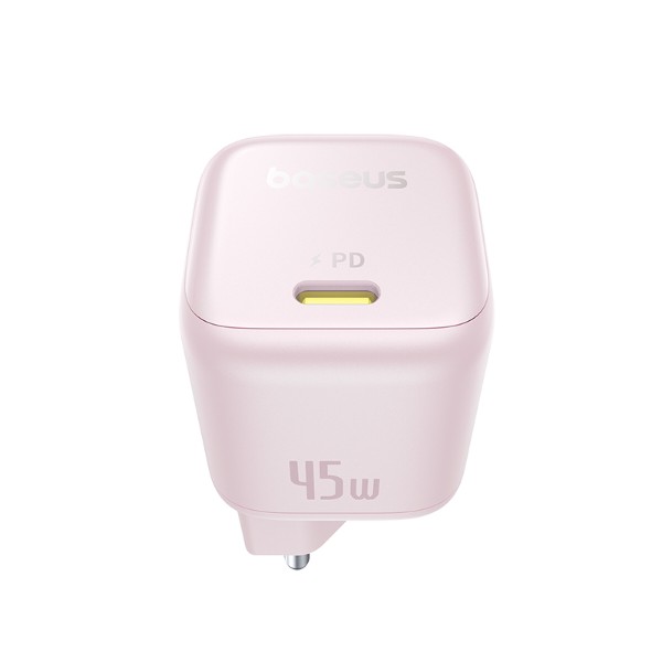 Фото - Мережевий зарядний пристрій Baseus PicoGo GaN Fast Charger 1C 45W EU Baby Pink (P10176800413-00)