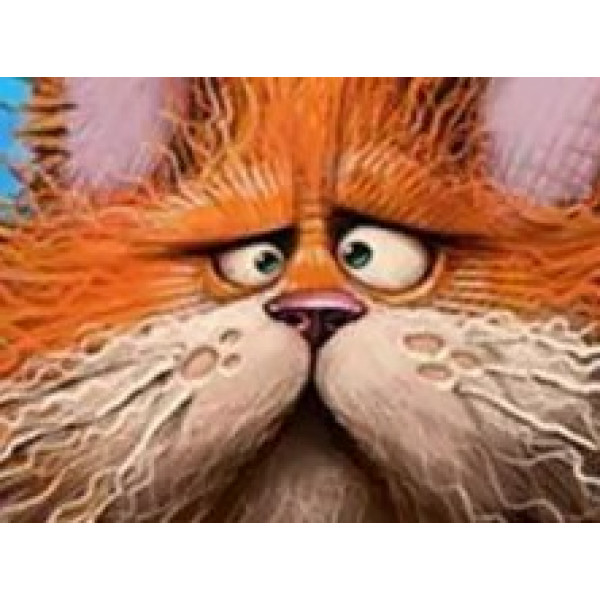 Фото - Картина по номерам Strateg "Смешной рыжий кот" 40х50 см (VA-0881)