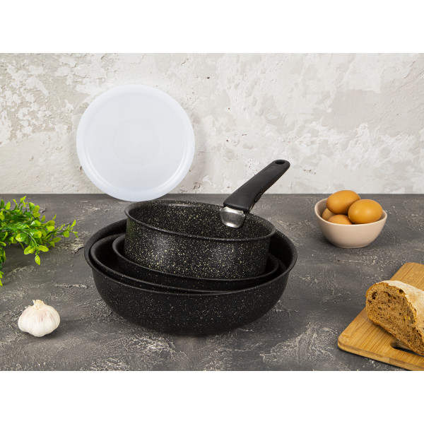Фото - Набор посуды со съемной ручкой Tefal L6719452 Ingenio Authentic 6 пр