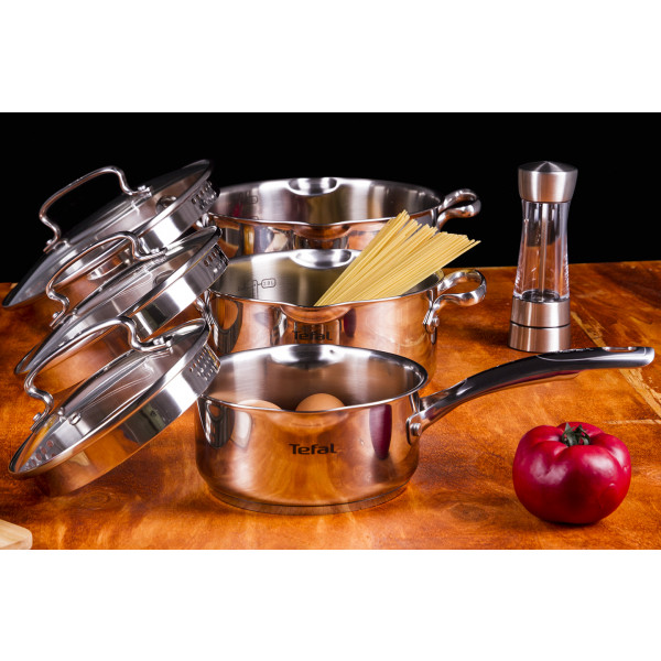 Фото - Набор посуды Tefal G719S674 Duetto+ 6 пр (кастр.20/24 с/кр., ковш 16 см с/кр)
