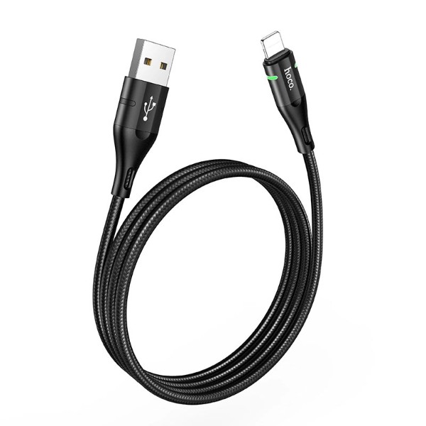 Фото - Кабель HOCO U93 USB to iP 2.4A, 1.2m Black (6931474732132)