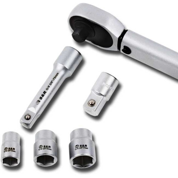 Фото - Ключ динамометричний S&R 3/8" 19-110 Нм 375 мм (465038110)