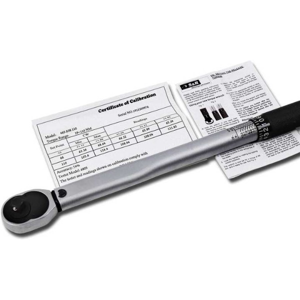 Фото - Ключ динамометричний S&R 3/8" 19-110 Нм 375 мм (465038110)