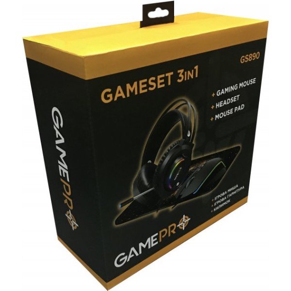 Фото - Мышь проводная игровая GamePro Gameset 3in1 GS890USB (+ наушники и коврик)