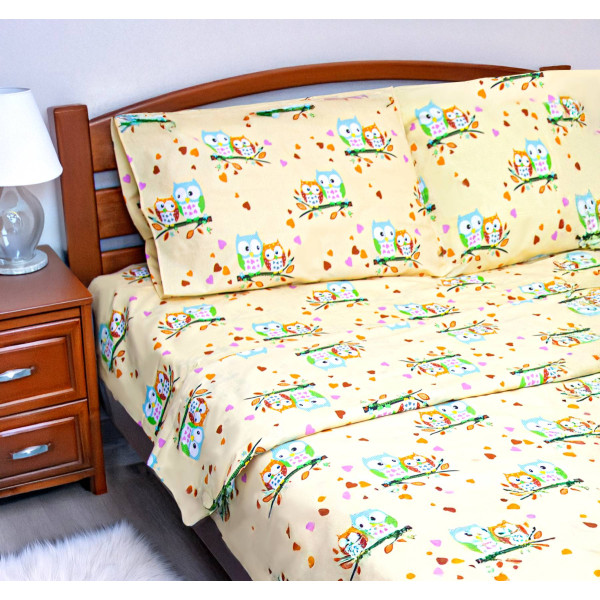 Фото - Комплект постільної білизни Zastelli 8815 бязь GOLD USA 200х220 см кремовий (14631)