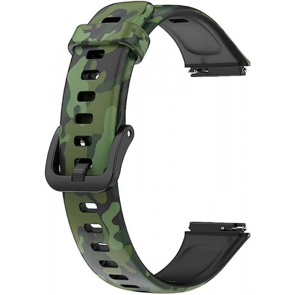 Фото - Ремінець для фітнес-браслету BeCover Modern Style for Huawei Band 7/Honor Band 7 Black-Green (709447)