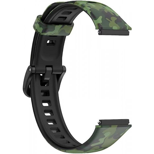 Фото - Ремінець для фітнес-браслету BeCover Modern Style for Huawei Band 7/Honor Band 7 Black-Green (709447)