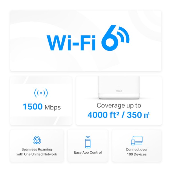 Фото - MESH система WiFi6 Mercusys Halo H60X(2-pack)