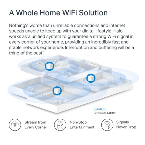 Фото - MESH система WiFi6 Mercusys Halo H60X(3-pack)