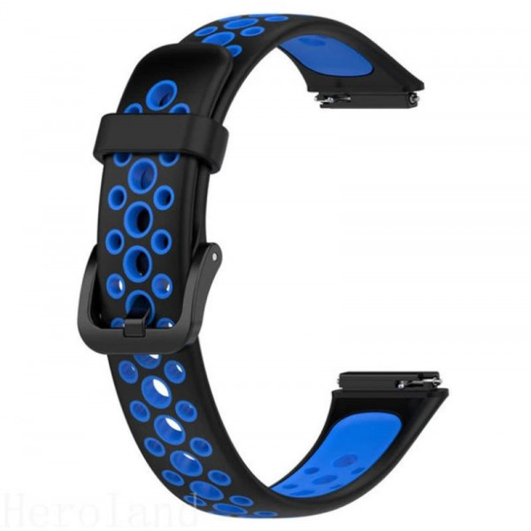 Фото - Ремінець для фітнес-браслету BeCover Vents Style for Huawei Band 7/Honor Band 7 Black-Blue (709437) Фото - Ремінець для фітнес-браслету BeCover Vents Style for Huawei Band 7/Honor Band 7 Black-Blue (709437)