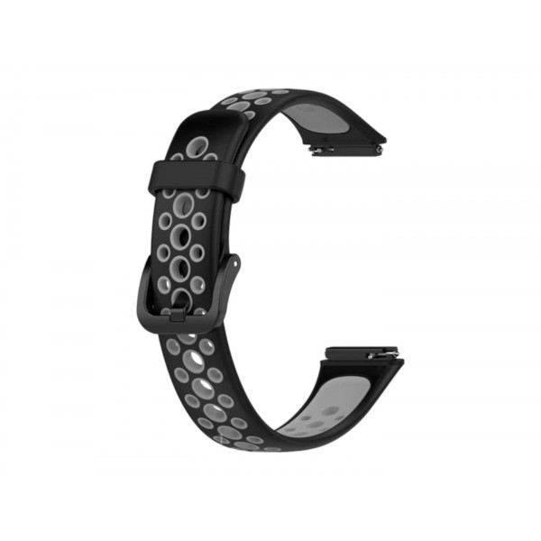Фото - Ремінець для фітнес-браслету BeCover Vents Style for Huawei Band 7/Honor Band 7 Black-Gray (709438)