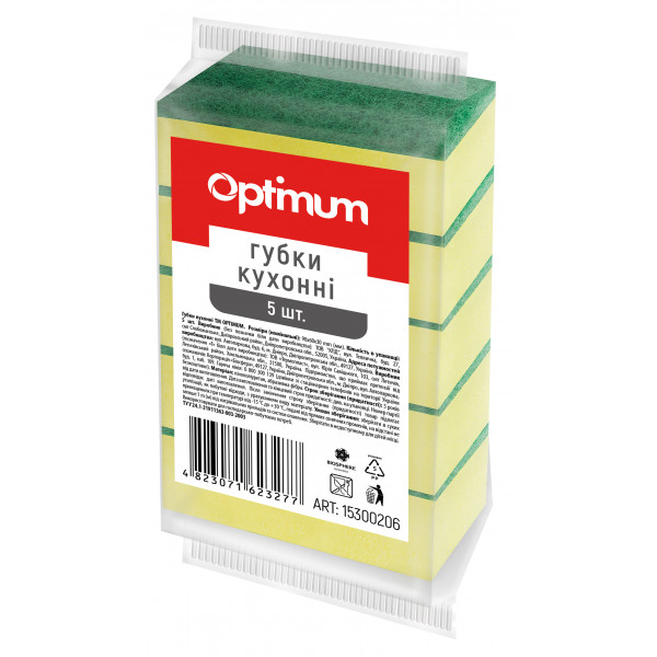Фото - Губка для мытья посуды поролоновая PRO service Optimum 5 шт. (15300206)