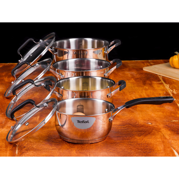 Фото - Набор посуды Tefal E493S874 Cook&Cool 8 пр., 18/20/24 см, сотейник 16 см с/кр