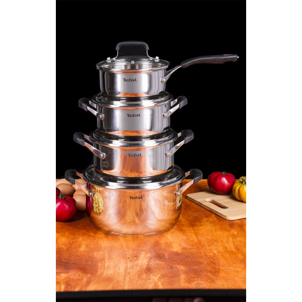 Фото - Набор посуды Tefal E493S874 Cook&Cool 8 пр., 18/20/24 см, сотейник 16 см с/кр