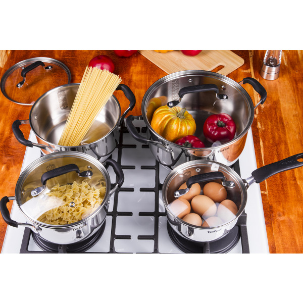 Фото - Набор посуды Tefal E493S874 Cook&Cool 8 пр., 18/20/24 см, сотейник 16 см с/кр