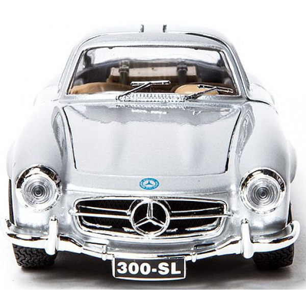 Фото - Колекційна машинка 1:24 Bburago Mercedes-Benz 300 SL (1954) (асорті червоний, сріблястий, 1:24) (18-22023)