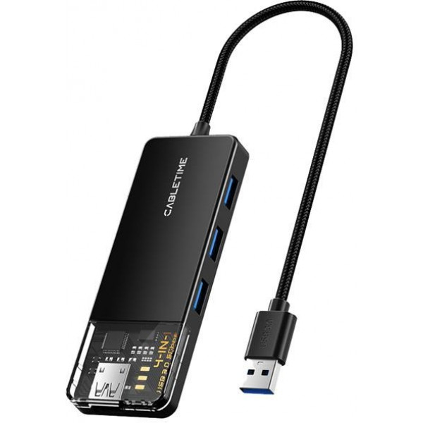 Фото - Хаб USB Cabletime USB Type C - 4 Port USB 3.0, 0.15 cm (CB02B)