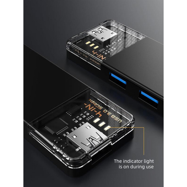 Фото - Хаб USB Cabletime USB Type C - 4 Port USB 3.0, 0.15 cm (CB02B)