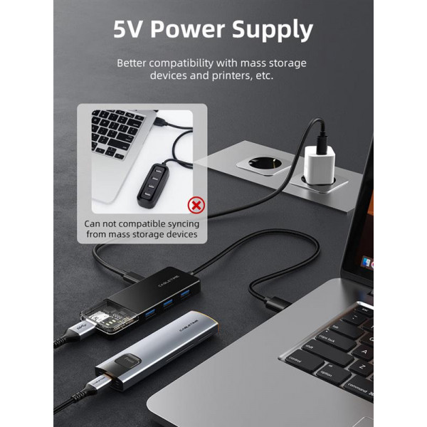 Фото - Хаб USB Cabletime USB Type C - 4 Port USB 3.0, 0.15 cm (CB02B)