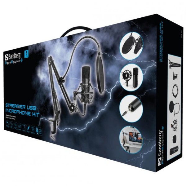 Фото - Микрофон для компьютера проводной Sandberg Streamer Kit USB (126-07)