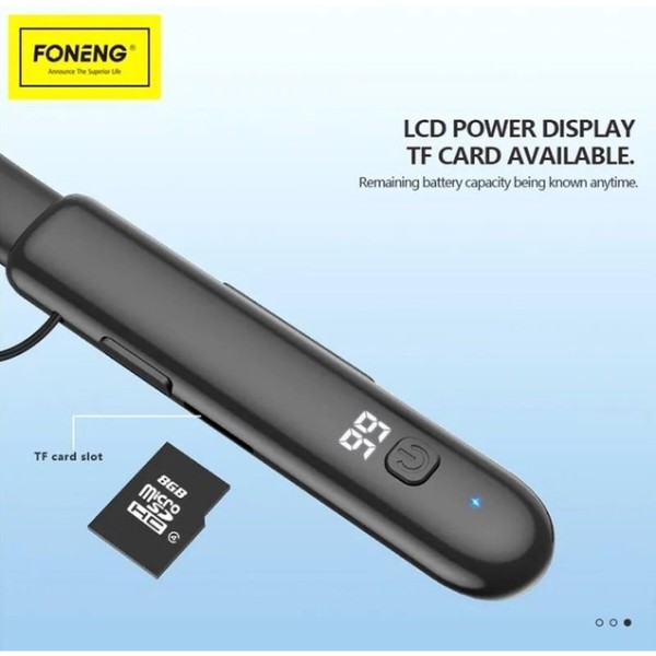 Фото - Наушники вкладыши беспроводные Foneng BL37 Digital Display Neckband Bluetooth Earphone (BL37-BE-DDN)