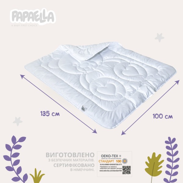 Фото - Одеяло детское зима PAPAELLA Teddy 100х135 см и подушка 40х60 см (8-12824)