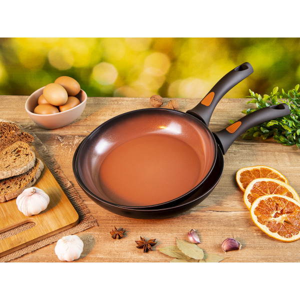 Фото - Сковорода універсальна Ardesto Terra Nature 24 см Orange/Brown (AR2724FA)